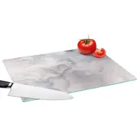 KitchenYeah Glazen Snijplank - 39x28 - Wolken - Abstract - Verf - Snijplanken Glas