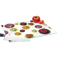 KitchenYeah Glazen Snijplank - 39x28 - Tulp - Bloemen - Patronen - Snijplanken Glas