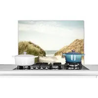 KitchenYeah Spatscherm - Duin - Strand - Zee - Natuur - Zand - Spatwand - 80x55 cm - Spatwand