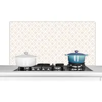KitchenYeah Spatscherm - Achterwand keuken - Abstract - Patronen - Beige - 120x60 cm - Spatwand