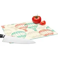 KitchenYeah Glazen Snijplank - 28x20 - Vintage - Luchtballon - Kind - Design - Snijplanken Glas