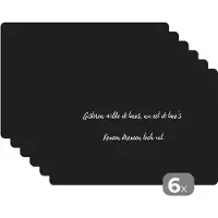 KitchenYeah Placemat - Placemats kunststof - Quotes - Taco lover - Follow your dreams - Spreuken - Eten - Taco - 45x30 cm - 6 stuks - Hittebestendig - Anti-Slip - Onderlegger - Afneembaar
