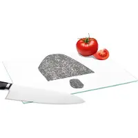 KitchenYeah Glazen Snijplank - 28x20 - Minimalisme - Abstract - Design - Snijplanken Glas