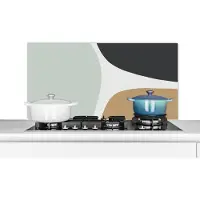 KitchenYeah Spatscherm keuken 100x50 cm - Kookplaat achterwand Pastel - Minimalisme - Design - Muurbeschermer - Spatwand fornuis - Hoogwaardig aluminium