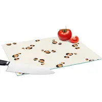 KitchenYeah Glazen Snijplank - 39x28 - Panter - Pastel - Dieren - Patronen - Snijplanken Glas