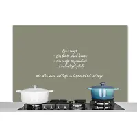 KitchenYeah Spatscherm keuken 120x80 cm - Kookplaat achterwand Keuken - Spreuken - Opa's Recept - Opa - Quotes - Muurbeschermer - Spatwand fornuis - Hoogwaardig aluminium
