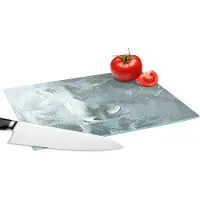 KitchenYeah Glazen Snijplank - 28x20 - Acrylverf - Structuren - Abstract - Snijplanken Glas