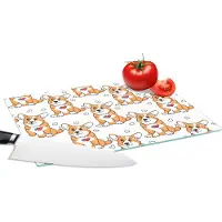 KitchenYeah Glazen Snijplank - 28x20 - Hond - Hart - Patronen - Jongen - Snijplanken Glas