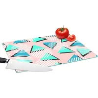 KitchenYeah Glazen Snijplank - 39x28 - Design - Jaren 80 - Abstract - Pastel - Snijplanken Glas