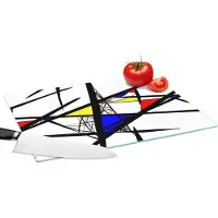 KitchenYeah Glazen Snijplank - 39x28 - Patronen - Abstract - Kunst - Snijplanken Glas