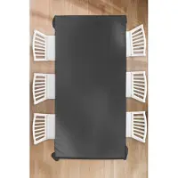 KitchenYeah Tafelkleed - Tafellaken - 130x260 cm - Zwart - Effen kleur - Binnen en Buiten