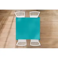 KitchenYeah Tafelkleed - Tafellaken - 100x100 cm - Blauw - Effen kleur - Binnen en Buiten