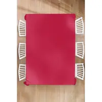 KitchenYeah Tafelkleed - Tafellaken - 180x260 cm - Rood - Effen kleur - Binnen en Buiten