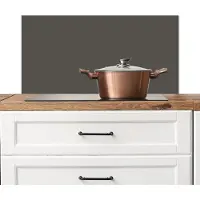 KitchenYeah Spatscherm keuken 80x40 cm - Kookplaat achterwand Grijs - Kleuren - Effen - Muurbeschermer - Spatwand fornuis - Hoogwaardig aluminium