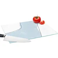 KitchenYeah Glazen Snijplank - 39x28 - Blauw - Minimalisme - Abstract - Snijplanken Glas