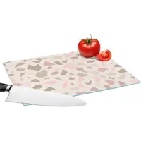KitchenYeah Glazen Snijplank - 28x20 - Marmer - Pastel - Patronen - Snijplanken Glas