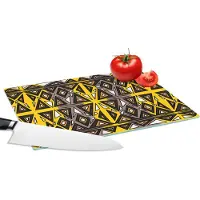 KitchenYeah Glazen Snijplank - 28x20 - Afrika - Geometrie - Patronen - Snijplanken Glas