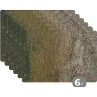 KitchenYeah Placemats - Beton print - Industrieel - Structuur - Onderleggers placemat - Placemat - Onderlegger - 6 stuks - 45x30 cm