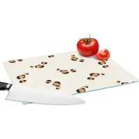 KitchenYeah Glazen Snijplank - 28x20 - Panter - Pastel - Dieren - Patronen - Snijplanken Glas