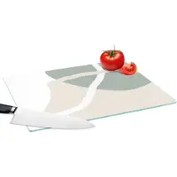 KitchenYeah Glazen Snijplank - 39x28 - Minimalisme - Pastel - Design - Snijplanken Glas