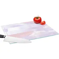 KitchenYeah Glazen Snijplank - 39x28 - Pastel - Verf - Design - Snijplanken Glas