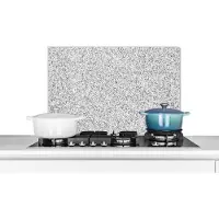 KitchenYeah - Spatscherm keuken - Graniet print - Design - Grijs - Wit - Spatwand - Keuken achterwand - 60x40 cm - Muurbeschermer