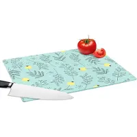 KitchenYeah Glazen Snijplank - 39x28 - Patronen - Zaad - Planten - Snijplanken Glas