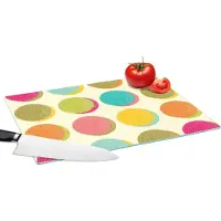 KitchenYeah Glazen Snijplank - 39x28 - Retro - Bohemian - Patroon - Stippen - Snijplanken Glas