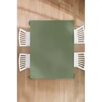 KitchenYeah Tafelkleed - Tafellaken - 150x200 cm - Groen - Effen kleur - Olijfgroen - Binnen en Buiten
