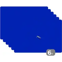 KitchenYeah Placemat - Vrouw - Blauw - Vintage - Placemats - Tafel - 45x30 cm - 6 stuks