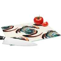 KitchenYeah Glazen Snijplank - 28x20 - Patronen - Abstract - Verf - Snijplanken Glas