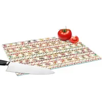 KitchenYeah Glazen Snijplank - 39x28 - Regenboog - Zuid-Amerika - Patronen - Snijplanken Glas