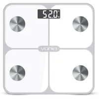 Vonia Weegschaal - Personenweegschaal - Smart Weegschaal - Digitale Weegschaal met Lichaamsanalyse & Vetpercentage - Bluetooth - Wit