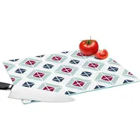 KitchenYeah Glazen Snijplank - 39x28 - Patronen - Tegel - Abstract - Snijplanken Glas