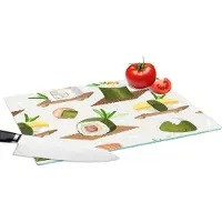 KitchenYeah Glazen Snijplank - 39x28 - Sushi - Patronen - Eten - Snijplanken Glas