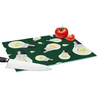 KitchenYeah Glazen Snijplank - 39x28 - Lampen - Patronen - Licht - Snijplanken Glas