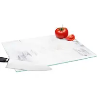 KitchenYeah Glazen Snijplank - 39x28 - Acrylverf - Verf - Design - Snijplanken Glas - Snijplank glas transparant