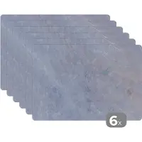 KitchenYeah Placemats - Beton design - Industrieel - Retro - Onderleggers placemat - Placemat - Tafelbeschermer - 6 stuks - 45x30 cm