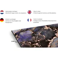 KitchenYeah Spatscherm- Roze - Goud - Spatwand - Luxe - Marmer print - Keuken - Achterwand keuken - 120x80 cm