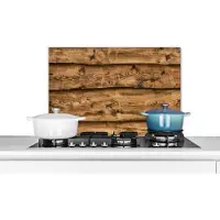KitchenYeah - Spatscherm keuken - Spatbord - Plank - Hout - Rustiek - Keuken - Spatwand - 70x50 cm