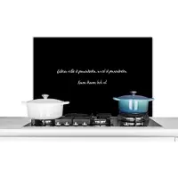 KitchenYeah Spatscherm keuken 90x60 cm - Kookplaat achterwand Quotes - Eten - Spreuken - Gisteren wilde ik pannenkoeken - Pannenkoeken lover - Muurbeschermer - Spatwand fornuis - Hoogwaardig aluminium