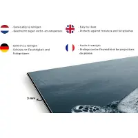 KitchenYeah Spatscherm keuken 120x80 cm - Kookplaat achterwand Schildpad - Zeedieren - Zwart wit - Wilde dieren - Muurbeschermer - Spatwand fornuis - Hoogwaardig aluminium