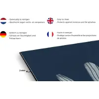 KitchenYeah Spatscherm keuken 120x80 cm - Kookplaat achterwand Bloemen - Blauw - Planten - Natuur - Muurbeschermer - Spatwand fornuis - Hoogwaardig aluminium