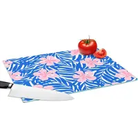 KitchenYeah Glazen Snijplank - 39x28 - Hawaii - Bloesem - Tropisch - Patronen - Snijplanken Glas