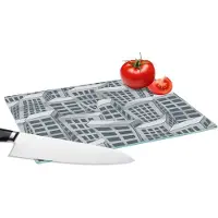 KitchenYeah Glazen Snijplank - 28x20 - Patronen - Los Angeles - Skyline - Snijplanken Glas