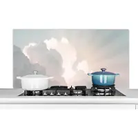 KitchenYeah Spatscherm keuken 120x60 cm - Kookplaat achterwand Lucht - Wolken - Zon - Natuur - Muurbeschermer - Spatwand fornuis - Hoogwaardig aluminium
