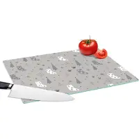 KitchenYeah Glazen Snijplank - 39x28 - Sokken - Patronen - Kerst - Snijplanken Glas