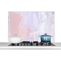 KitchenYeah Spatscherm keuken 100x65 cm - Kookplaat achterwand Verf - Pastel - Design - Muurbeschermer - Spatwand fornuis - Hoogwaardig aluminium