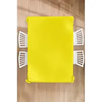 KitchenYeah Tafelkleed - Tafellaken - 150x220 cm - Geel - Citroen - Neon - Kleuren - Binnen en Buiten