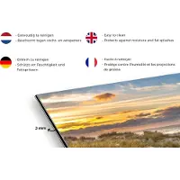 KitchenYeah Spatscherm keuken 120x80 cm - Kookplaat achterwand Strand - Duin - Gras - Zonsondergang - Zee - Muurbeschermer - Spatwand fornuis - Hoogwaardig aluminium